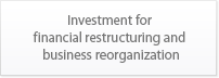 Investment forfinancial restructuring andbusiness reorganization